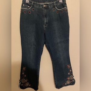 Beautiful Vintage Jeans with Embroidered Designs